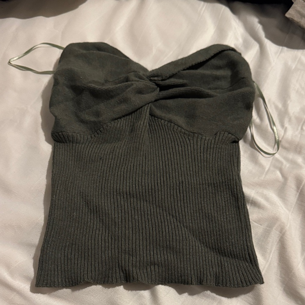 Elegant Olive Green Women's Blouse